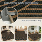 Lahome Modern Rainbow Easy Jute Carpet, Washable 5x7 Area Rugs - Image 5