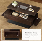 47.2" Mid-Century Modern Lift Top Coffee Table - Image 3