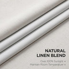Joydeco Pinch Pleated Linen Curtains - Image 2