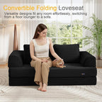 COMAX Convertible Sofa Bed, Folding Floor Couch Corduroy Fold Out Couch Bed - Image 3