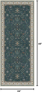 Dark Green 2x5 Kitchen Rug - Image 2