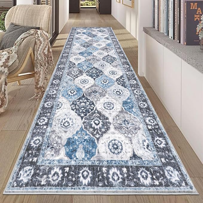 HEBE Hallway Runner Rug 2'8''x8', Washable Non Slip Kitchen Rug Runner | Soft by HEBE