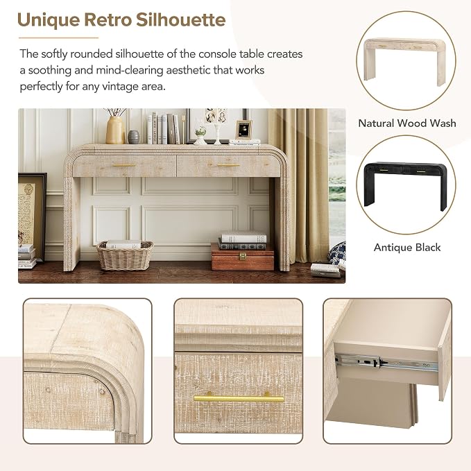 59" Unique Retro Silhouette Console Table - Image 5