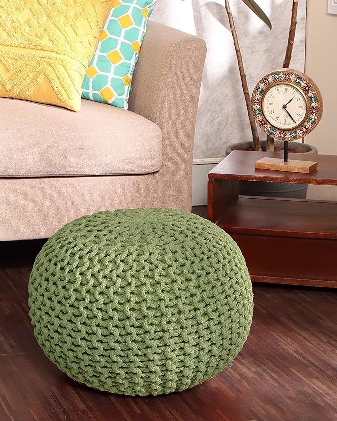 REDEARTH · Round Pouf Foot Stool Ottoman - Image 2