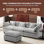Ihanherry 111.4" L Shaped Modern Sofa Modular Sectional Cloud Couch - Image 6