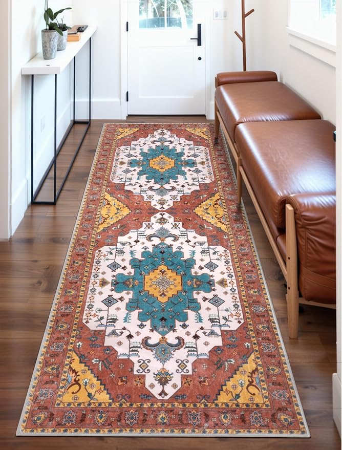 SERISSA 2x6 Washable Non Slip Boho Runner Rug - Image 5