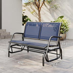 Outsunny 2-Person Outdoor Glider Bench, Patio Double Swing Rocking Chair - Image 3