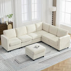 104'' V Shaped Modular Sofa, Sectional Couch by WUTUTUEE