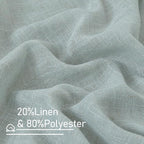 102 Inch Length Light Filtering Sheer Linen Curtains, 52 x 102 Inch | Linen - Image 2