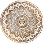 32" Brown White Floor Meditation Pillow Cushion Seating Throw Cover Hippie - Image 4