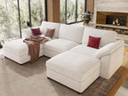 EASE MOOSE Oversized U Shape Sectional Modular Sofa, Wide Deep seat Sectional by EASEMOOSE