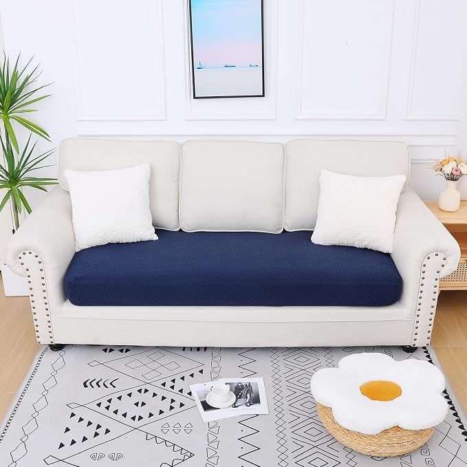 Smiry Waterproof Couch Cushion Covers, Stretch Jacquard Thick Sofa Cushion - Image 5