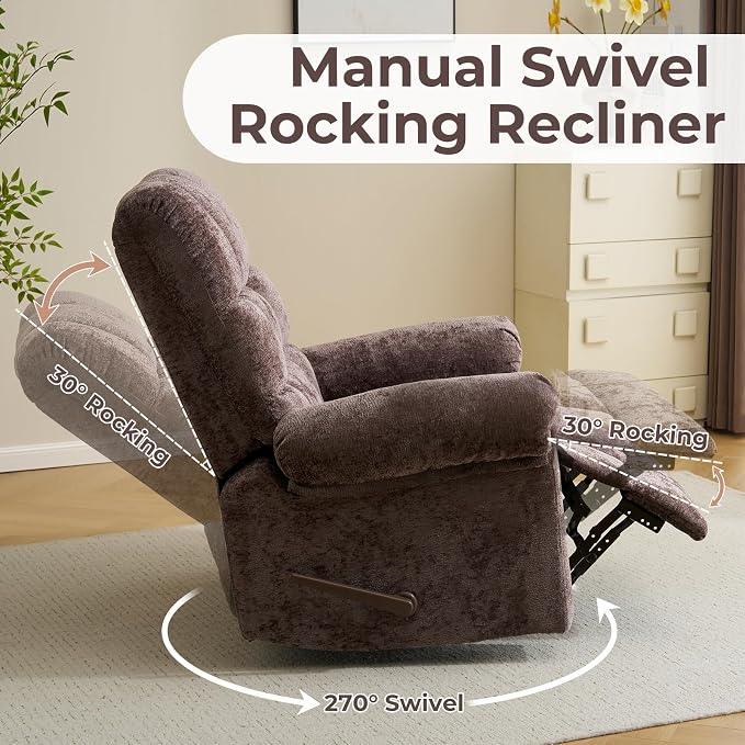 Oversized Swivel Rocker Recliner - Image 5