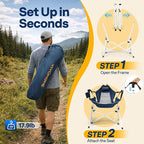 VIVOHOME Hammock Camping Chair, Portable Outdoor Swinging Rocking Chairs - Image 3