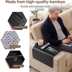Bamboo Couch Arm Tray Table - Image 8