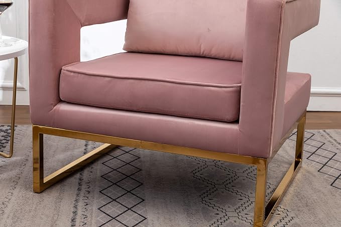 Roundhill Furniture Lenola Upholstered Accent Arm Chair - Image 9