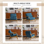 VINGLI Chenille Mid-Century Modern Accent Chair, Cute Reading Arm Chair - Image 8