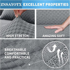 ZNSAYOTX Sectional Couch Covers, Stretch Jacquard Slipcovers - Image 5