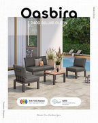 Aluminum Outdoor Patio Sofa Set, 2 Seats Modular Sectional Single Seat Sofa - Image 7