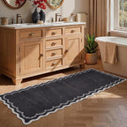GarveeHome 2x6 Scalloped Washable Runner Rug Non Slip Hallway Kitchen Rug | - Image 4