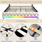 Music Player Bed with Bluetooth Speakers, Queen Size Smart Bed, USB&Type C - Image 7