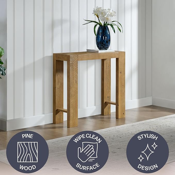 Alaterre Furniture Classic Solid Wood Console Table - Image 3