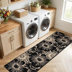 Findosom Hallway Runner Rug 2x8, Non Slip High-Low Textured Floral Washable - Image 9