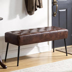 DUHOME Button-Tufted Ottoman Bench, Upholstered Bedroom Benches Footrest Stool - Image 5