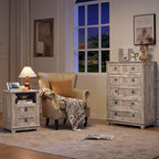 Joaxswe Farmhouse 5 Drawer Dresser - Image 6