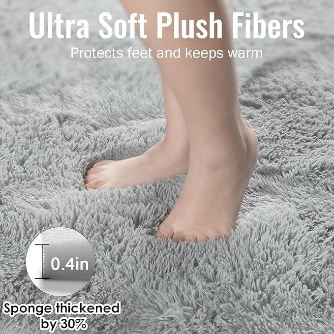 Ultra Soft Fluffy Area Rugs for Bedroom Boys, Soft Plush Furry Bedside Rug - Image 2