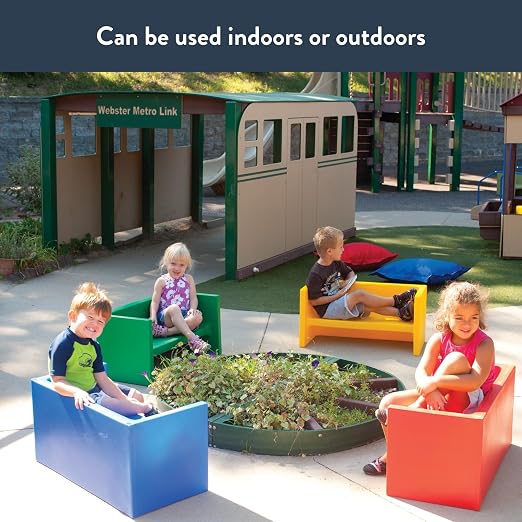 Children's Factory Adapta-Bench, CF910-028 Red, Kids Flexible Seating, - Image 2