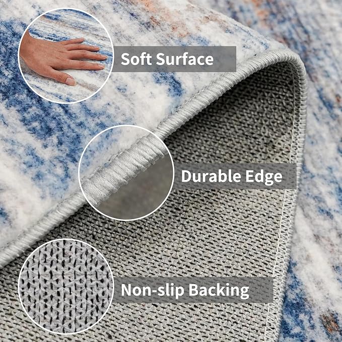 4x14 Extra Long Runner Rug: Straight Narrow Linear Hallway Carpet - Image 4