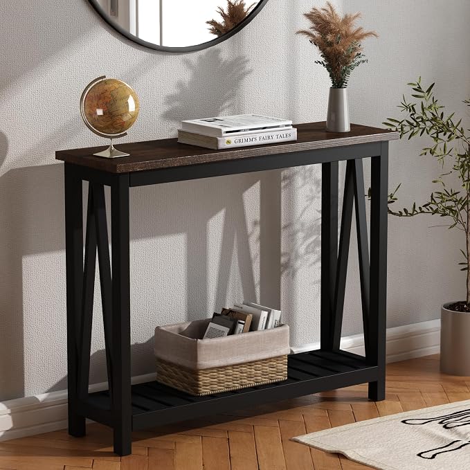 ChooChoo Console Table for Entryway Sofa Tables Living Room Farmhouse, Hallway - Image 3
