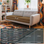 Hokway Stretch Couch Cushion Covers, 2 Piece Individual Sofa Cushion - Image 3