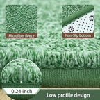 2x6 Runner Rug for Hallway, Long Runner Rugs Non Slip, Matte Green | Soft - Image 6
