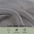 Sheer Grey Curtains 108 Inches Long - Image 5
