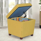 Adeco Square Storage Ottoman - Image 2