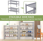 ROMGUAR CRAFT 5 Tier Bamboo Shoe Rack - Image 5