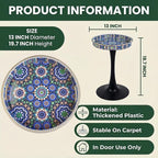 Gesodant Boho Chic Round Side Table, Stable Hourglass Pedestal Base, Unique - Image 2