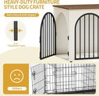 39.4" Wooden Dog Crate Furniture, Indoor Dog Kennel Dogs Cage - Image 4