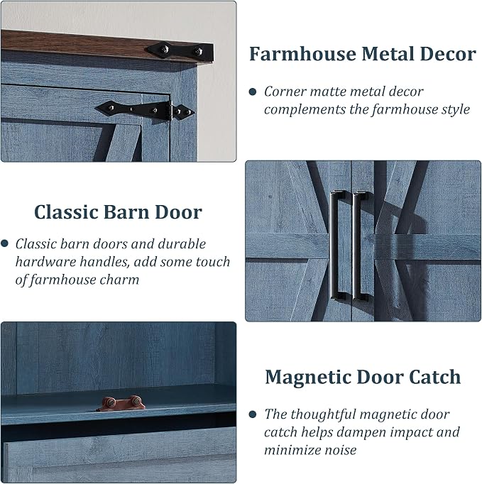JXQTLINGMU Farmhouse Kitchen Pantry Cabinet - Image 6