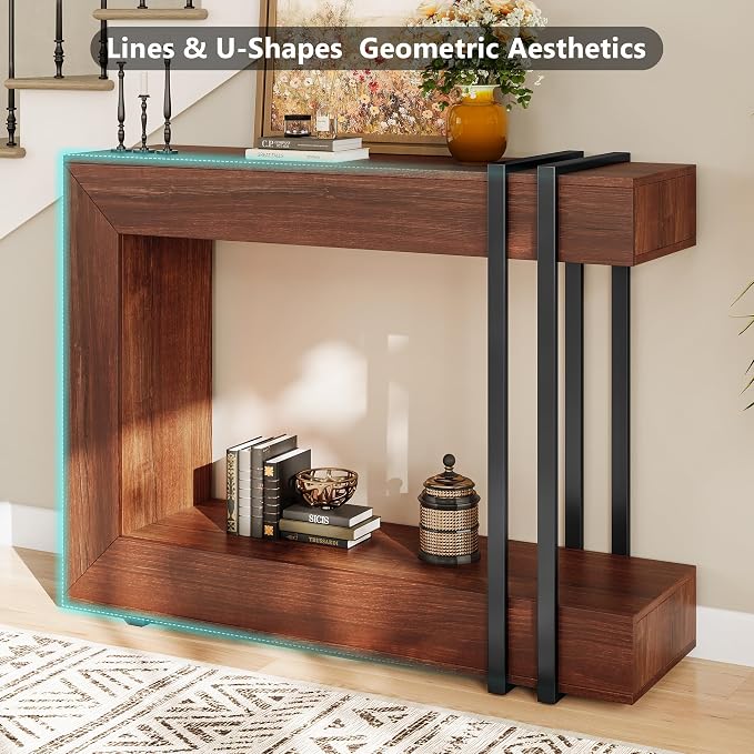 Einhomn 42.5" Console Table Behind Couch, 2-Tier Narrow Entryway Table - Image 7