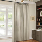 Extra Wide Burlywood Birch Pleated Blackout Linen 60 x 96 Inch Curtains | 100% - Image 7