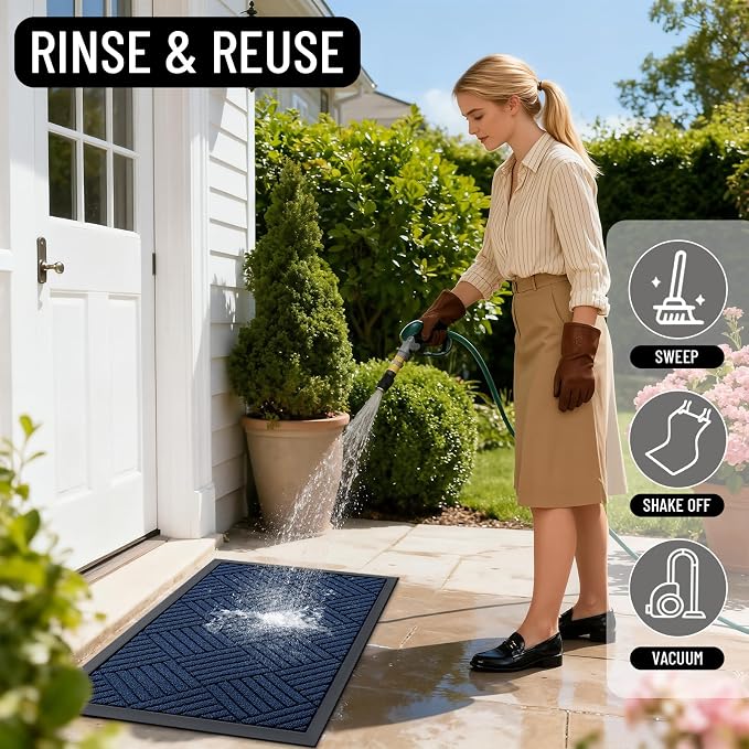 OLANLY Front Door Mat Outside Entrance 33x21, Waterproof Heavy-Duty Doormat | - Image 8
