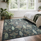 Washable Rugs 8x10 Area Rug for Living Room, Dining Room-Dark Green | Ultra - Image 7