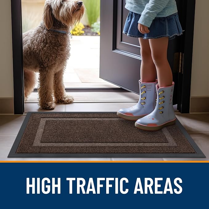 OLANLY Front Door Mat Outside 47x32, All-Season Heavy-Duty Rubber Doormat | - Image 7