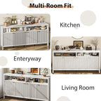 GarveeLife 65 Inch Fluted Sideboard Buffet Cabinet - Image 5