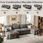 U Shaped Modular Sectional Sofa, Cloud Couch - Image 3