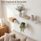 fuqing 40 Inch Floating Shelves | 6.7 Inch Deep White Shelves - Image 6