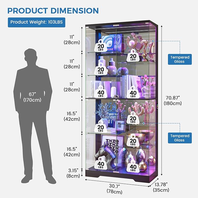 HNEBC Lighted Display Cabinet - Image 2